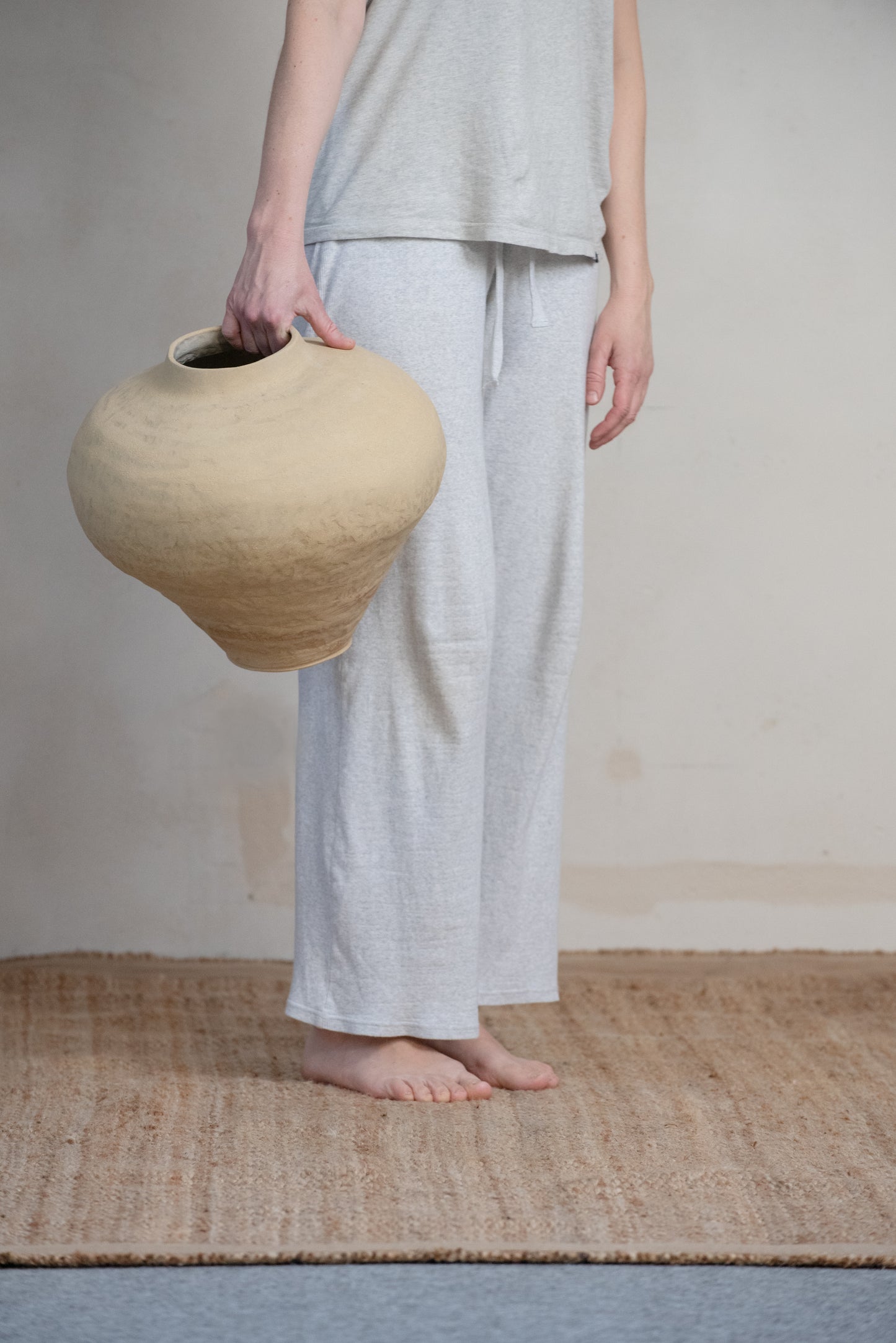 Big VASE in minimal style, textured, designed in warm colors for all interiors, hand-built ceramics, stoneware, waterproof, art collection (Copy) (Copy)