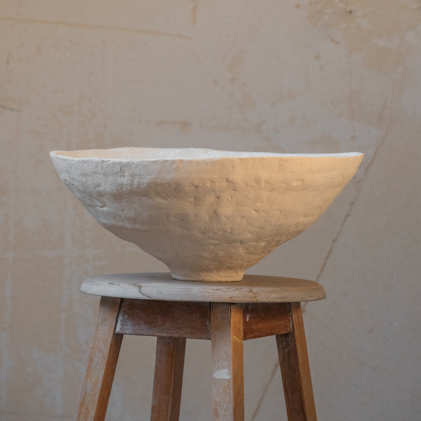 BIG sized INTERIOR BOWL flower fruit bowl, candy bowl, white, wabi-sabi, minimal style for a modern interior, handmade ceramic vase