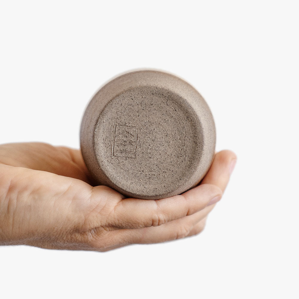 SET of TWO conical сoffee tumblers in grey-blue