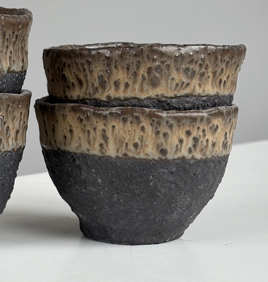 SET of TWO сoffee tumblers in dark green