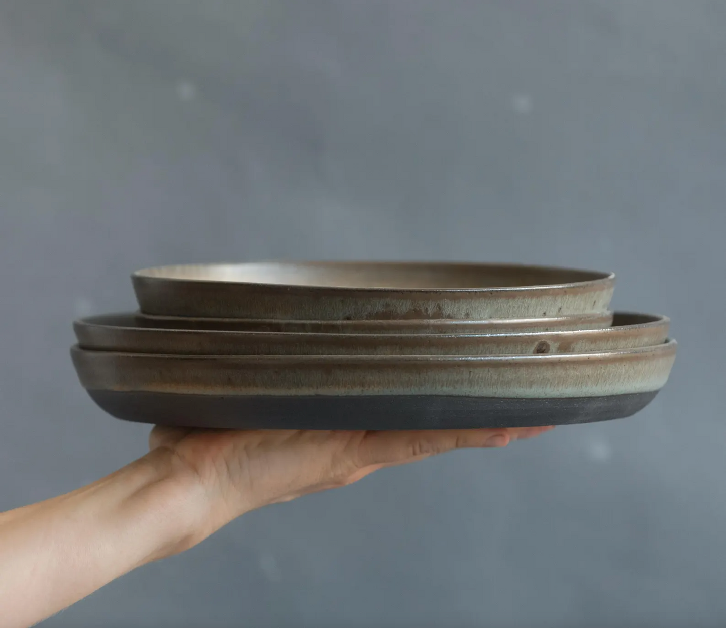 DINNERWARE SET for 14 people in dark green