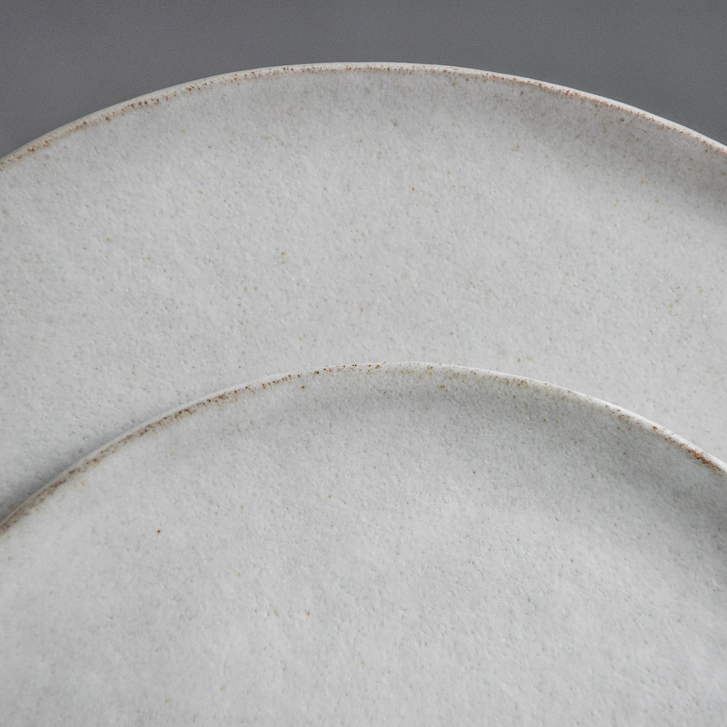 SET of 2 BIG or middle size WHITE ULTRA FLAT PLATES, dish set, dinner plates, handmade ceramic dishes for fine dining, tableware