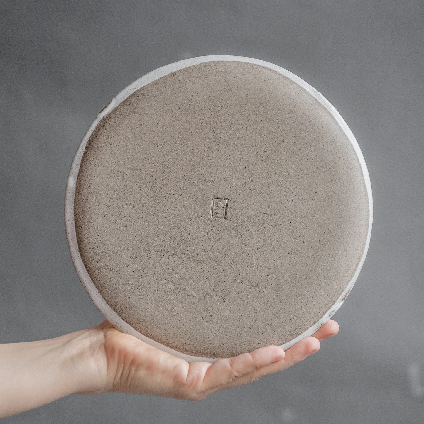 SET of 2 BIG or middle size WHITE ULTRA FLAT PLATES, dish set, dinner plates, handmade ceramic dishes for fine dining, tableware