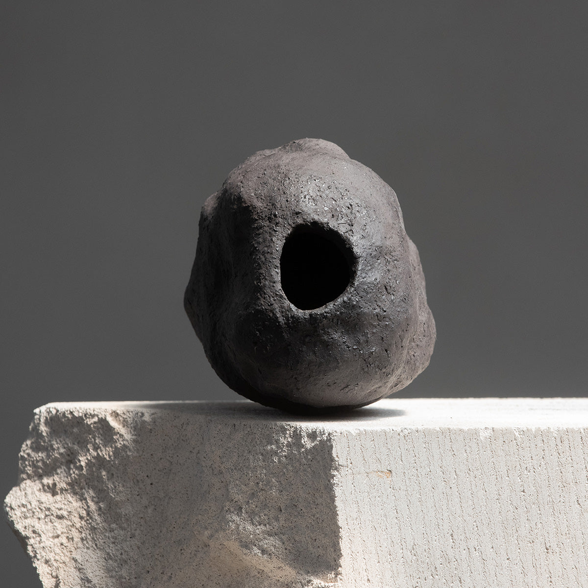 Handmade Ceramic Wabi Sabi Vase | Black Vase | Modern Stoneware Vase for Flowers | Home Decor | Wabi Sabi Art