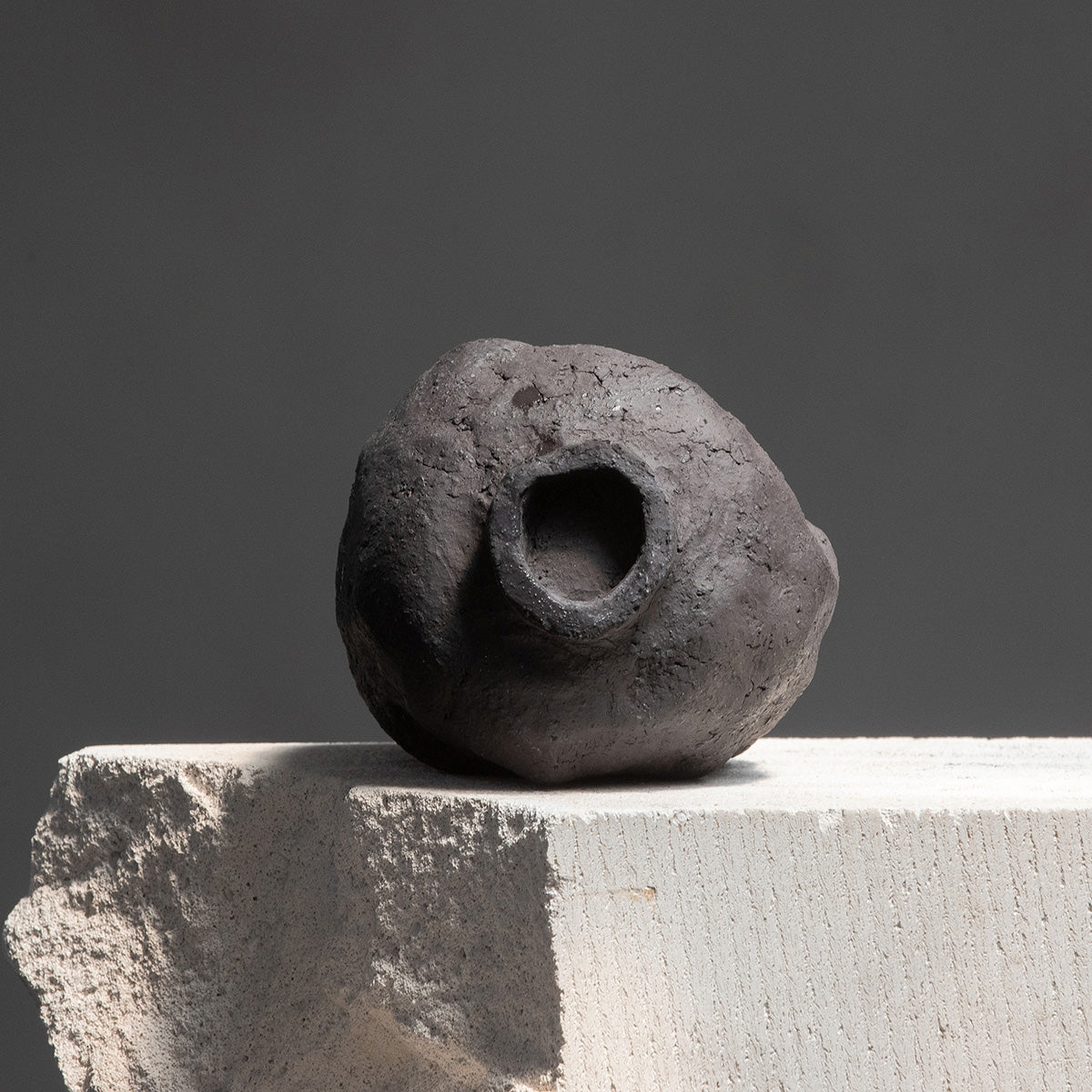 Handmade Ceramic Wabi Sabi Vase | Black Vase | Modern Stoneware Vase for Flowers | Home Decor | Wabi Sabi Art