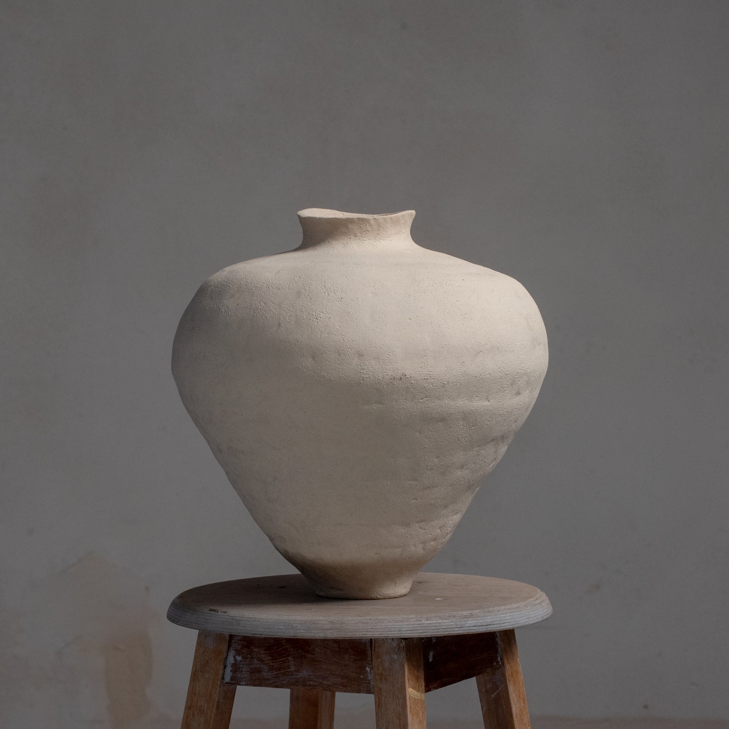 Big VASE in minimal style, textured, designed in warm colors for all interiors, hand-built ceramics, stoneware, waterproof, art collection (Copy)