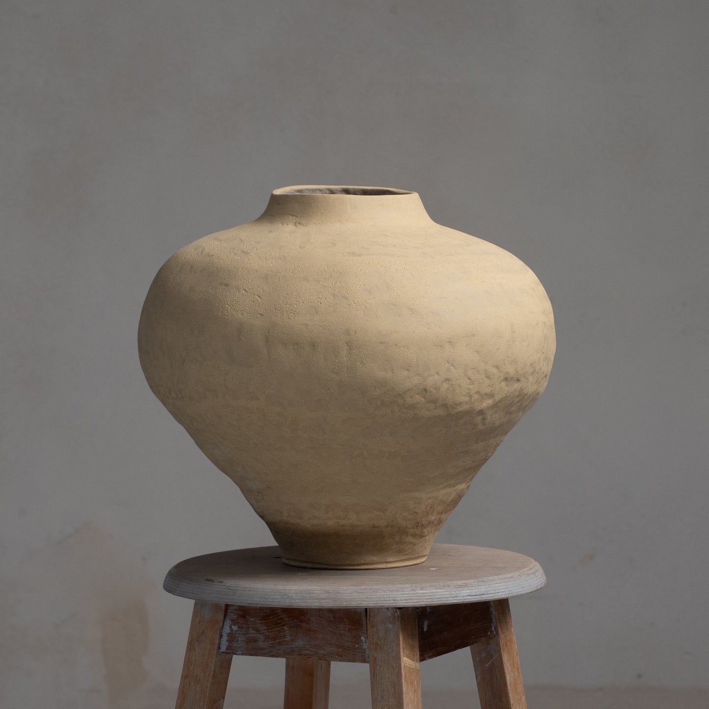 Big VASE in minimal style, textured, designed in warm colors for all interiors, hand-built ceramics, stoneware, waterproof, art collection (Copy) (Copy)