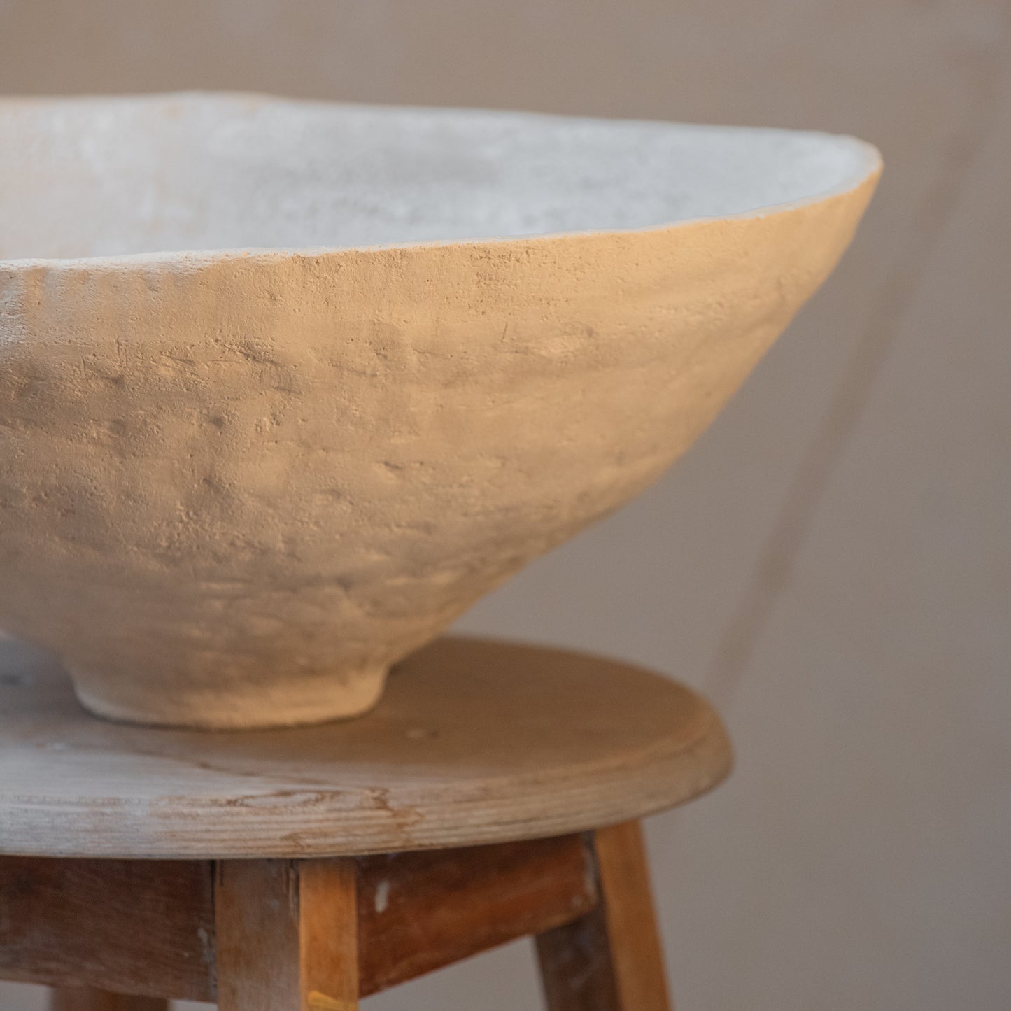 BIG sized INTERIOR BOWL flower fruit bowl, candy bowl, white, wabi-sabi, minimal style for a modern interior, handmade ceramic vase