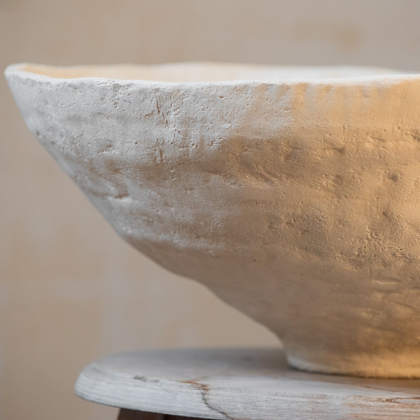 BIG sized INTERIOR BOWL flower fruit bowl, candy bowl, white, wabi-sabi, minimal style for a modern interior, handmade ceramic vase