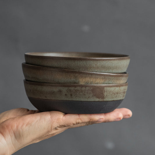 4 x small bowls in various colors, minimal design, stoneware, handmade ceramics, pottery, tableware, Birthday present