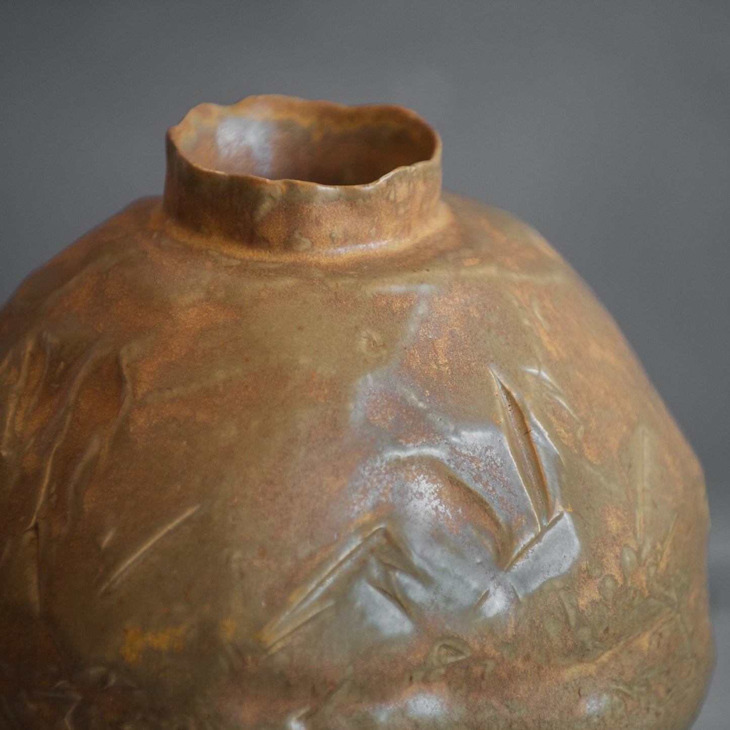 Handmade Ceramic Wabi Sabi Stone Seria Vase | Caramel colour Vase | Modern Stoneware Vase for Flowers | Home Decor | Wabi Sabi Art