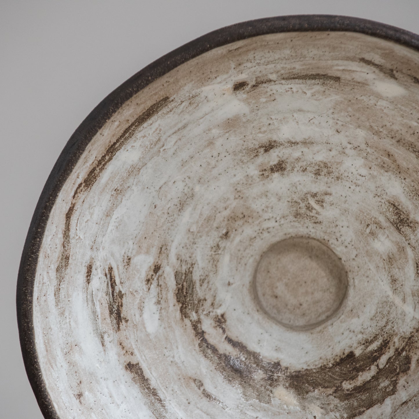 BIG sized INTERIOR BOWL flower fruit bowl, candy bowl, white, dark chocolate, wabi-sabi, minimal style for a modern interior, handmade ceramic vase