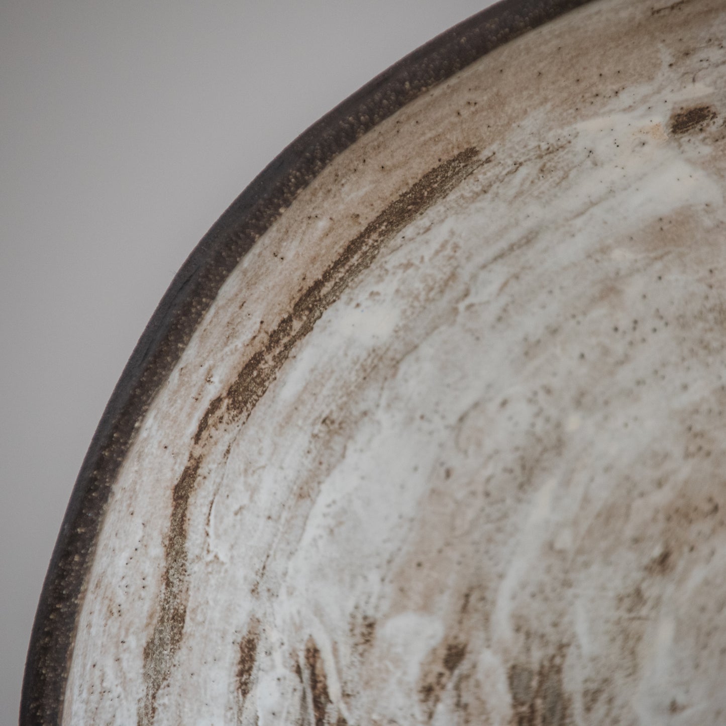 BIG sized INTERIOR BOWL flower fruit bowl, candy bowl, white, dark chocolate, wabi-sabi, minimal style for a modern interior, handmade ceramic vase