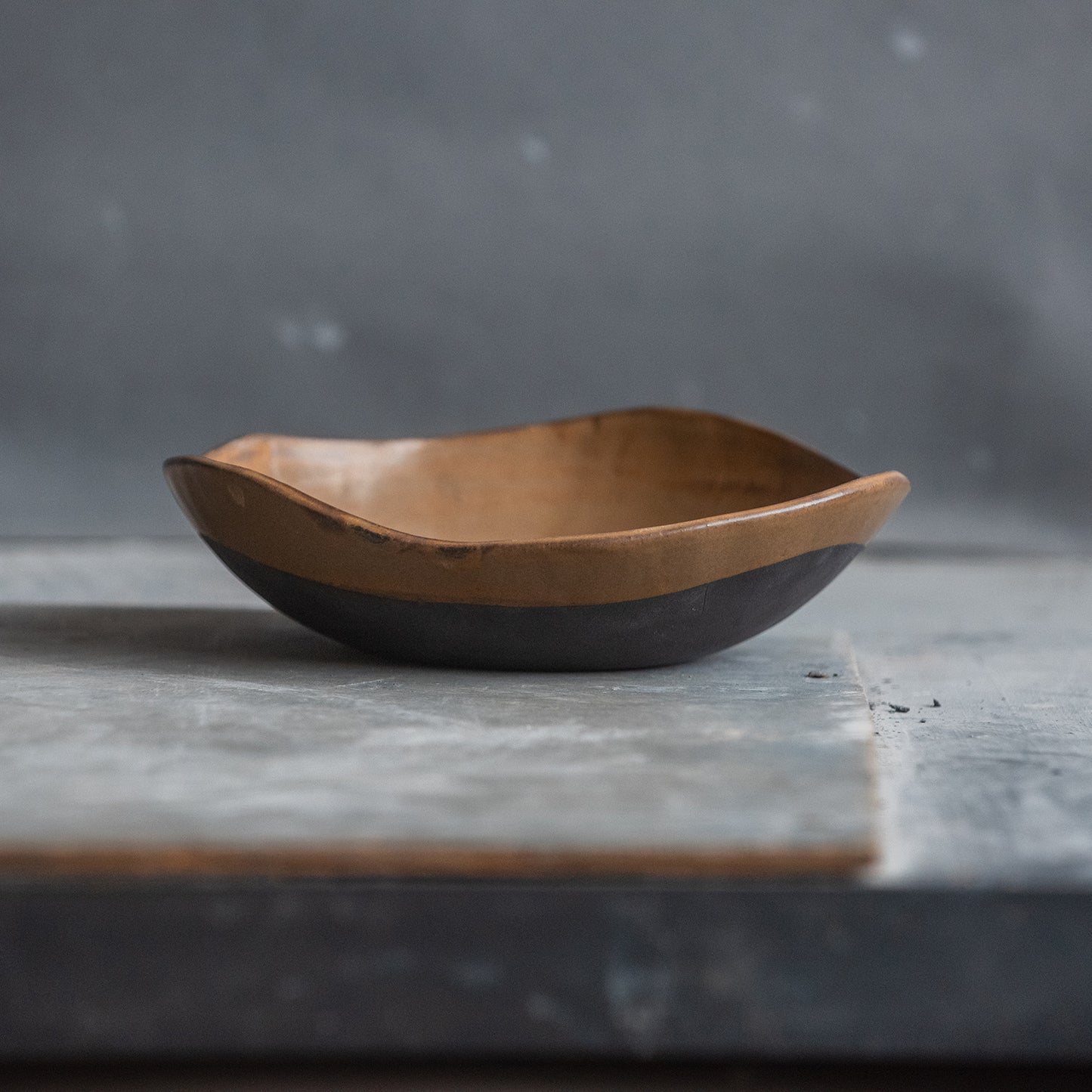 handmade brown ceramic BOWL for pasta, salad, granola, soup, cereal in minimal natural geometric design, light chocolate color,  stoneware