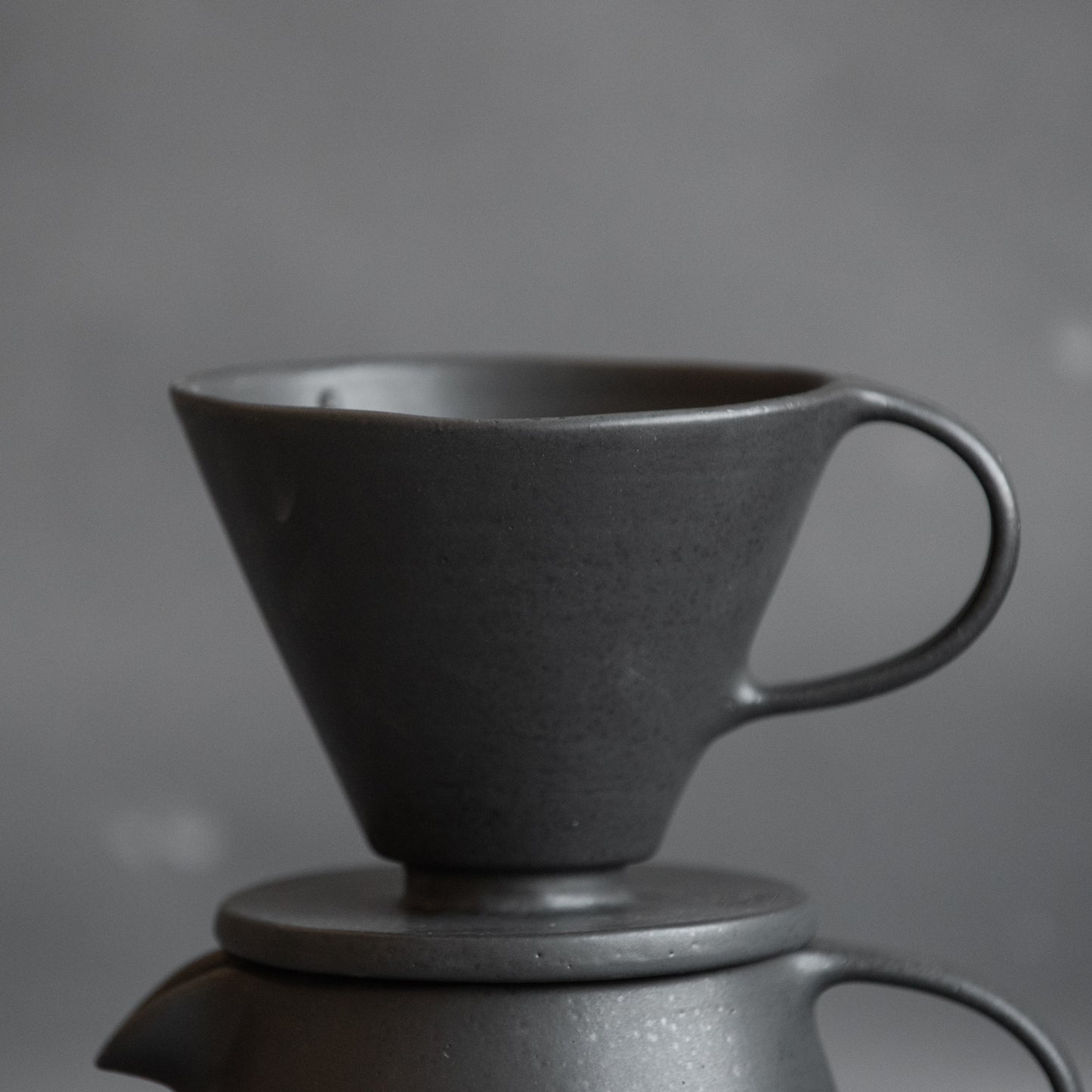 coffee brewing set in total black