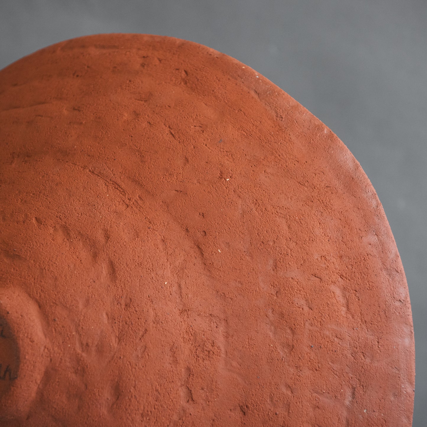 BIG sized INTERIOR BOWL for fruit, designed in red and white color and minimal style for modern interior, handmade stoneware ceramics