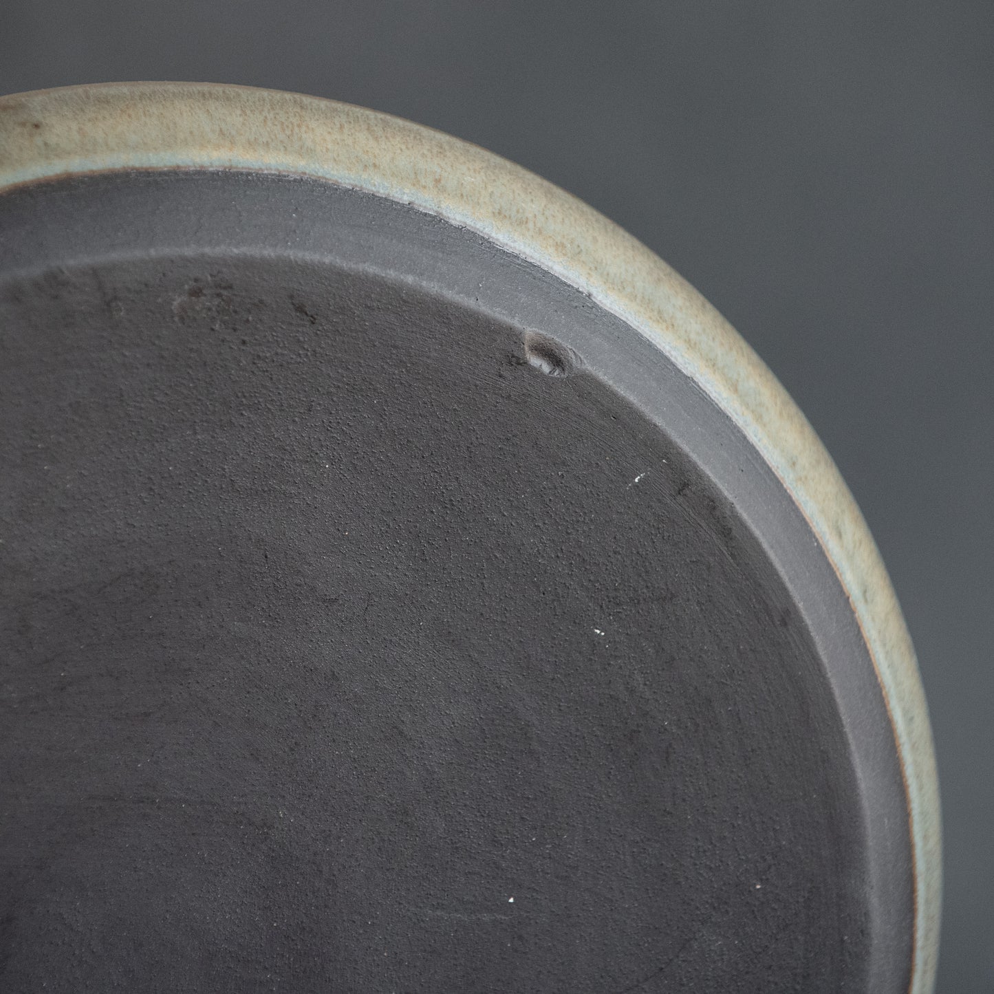 OUTLET Set of 4 plates for every day in minimal design in blue/green on grey/black, stoneware, handmade ceramics, discounted item