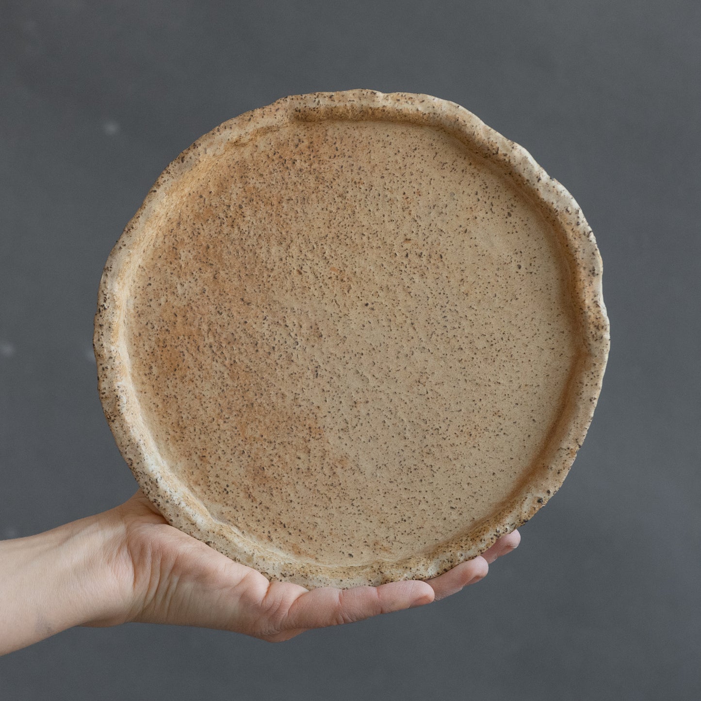 Set of 8 wabi sabi beige plates matt glazed, stoneware handmade ceramics, discounted item