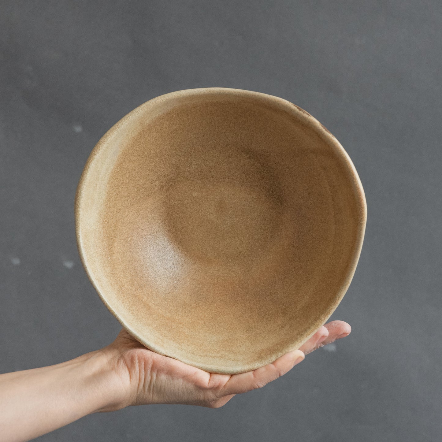 SET of TWO or MORE pasta, salad, cereal, granola, or soup BOWLS in warm BEIGE, in minimal natural geometric design, handmade stoneware