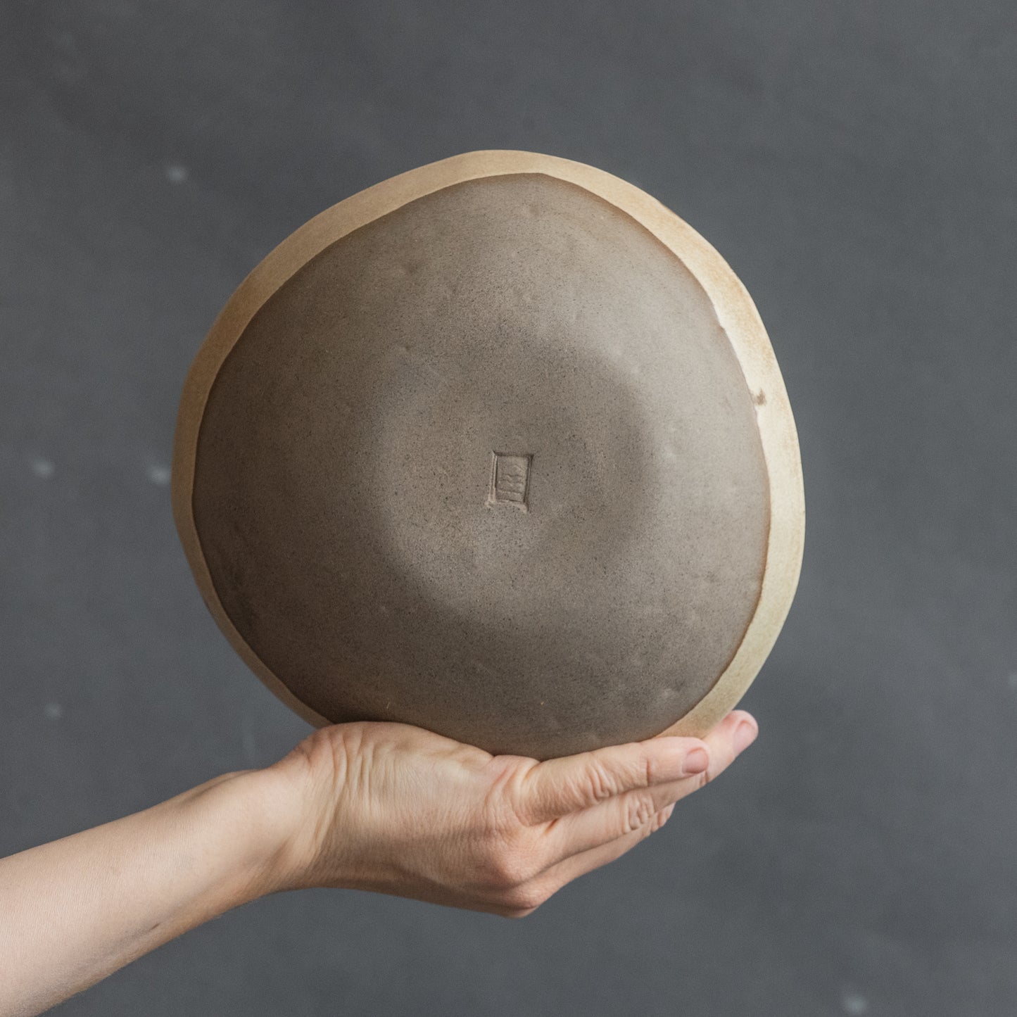 SET of TWO or MORE pasta, salad, cereal, granola, or soup BOWLS in warm BEIGE, in minimal natural geometric design, handmade stoneware