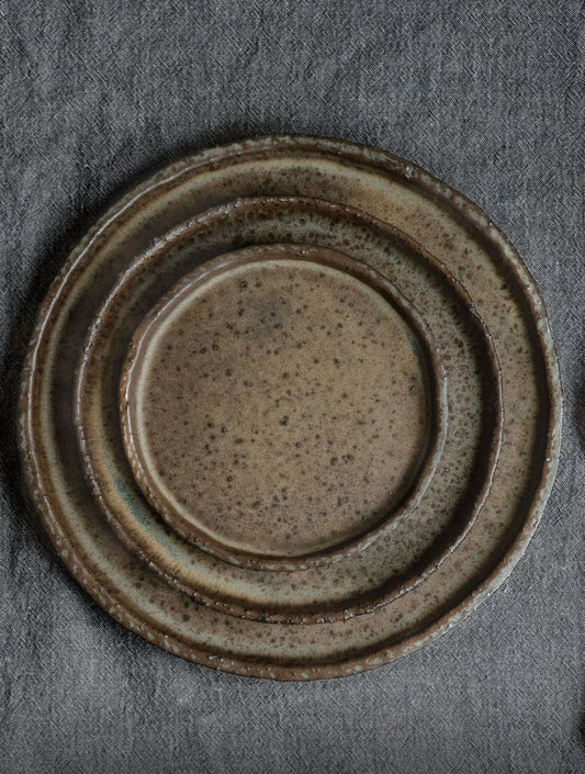 DINNERWARE SET for 12 people in dark green
