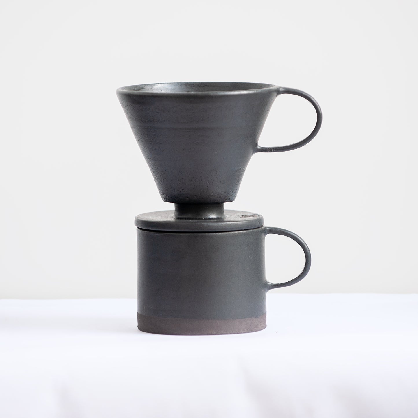 coffee brewing set in total black