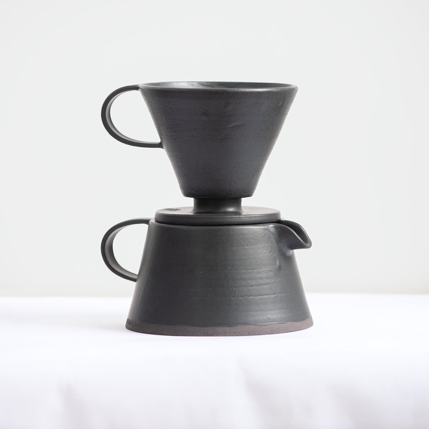 coffee brewing set in total black