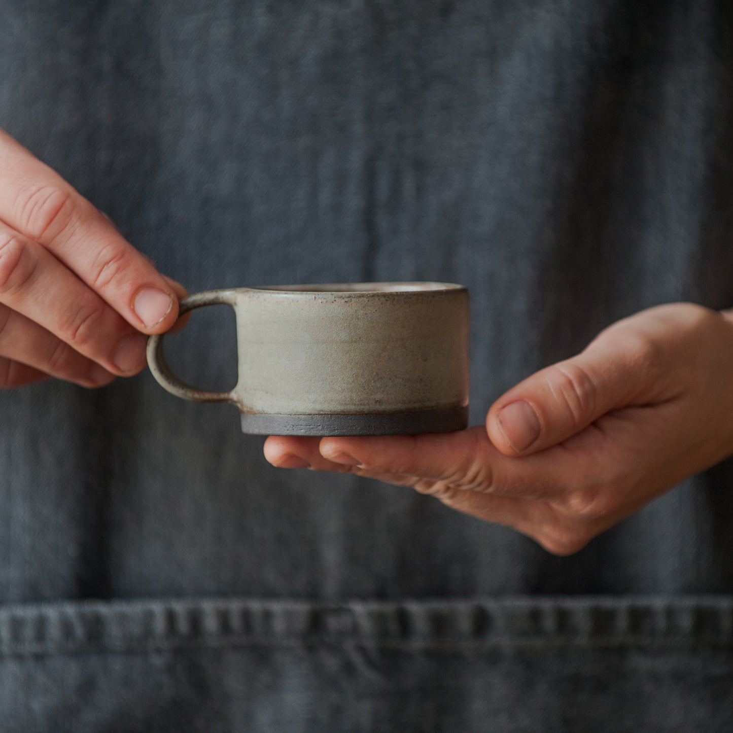 espresso cup in grey-green