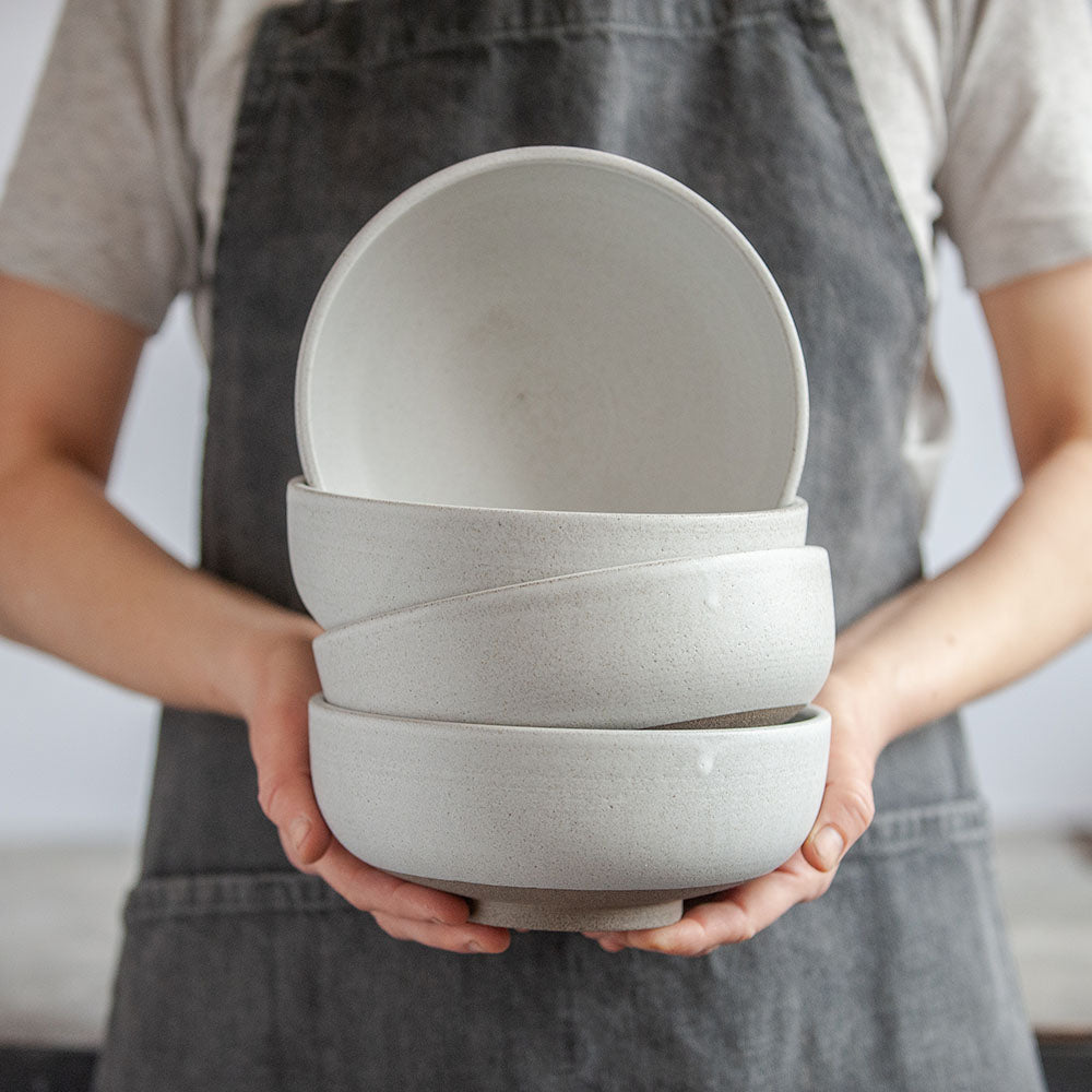 ramen or mixing bowl in matte white