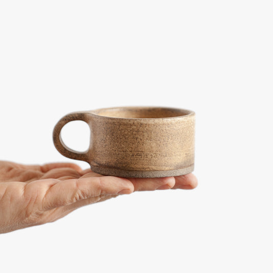 espresso cup in warm beige