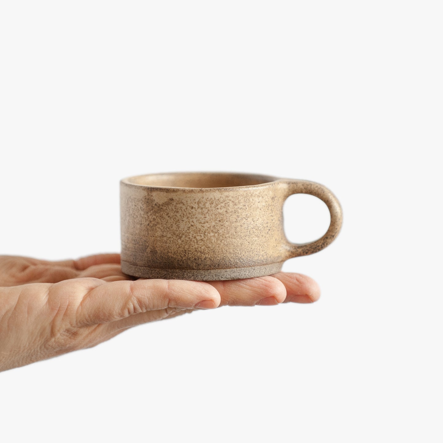 espresso cup in warm beige