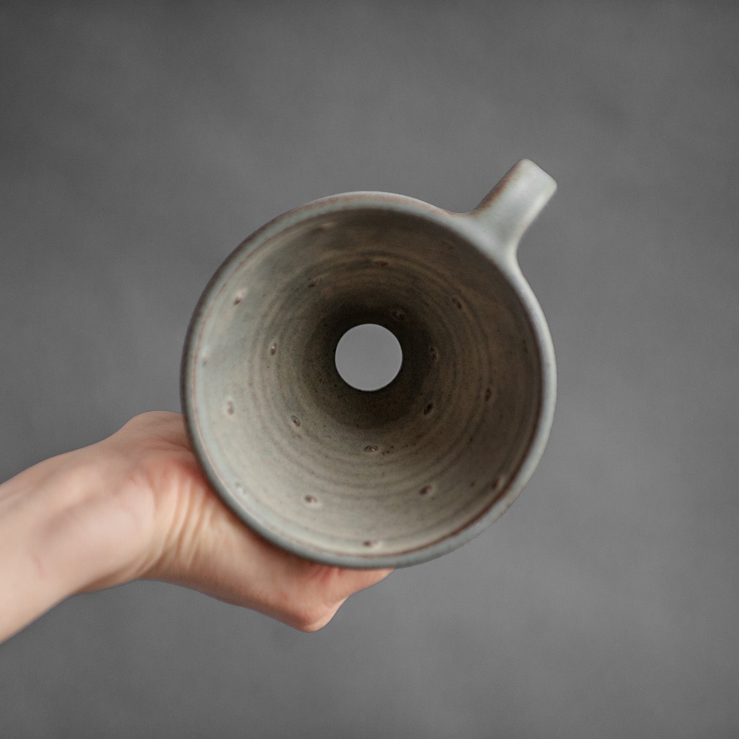 coffee brewing set in grey-blue