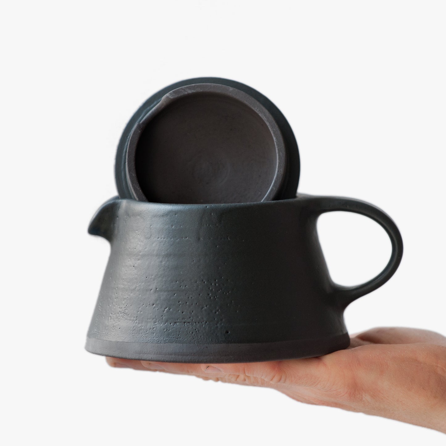 coffee brewing set in total black