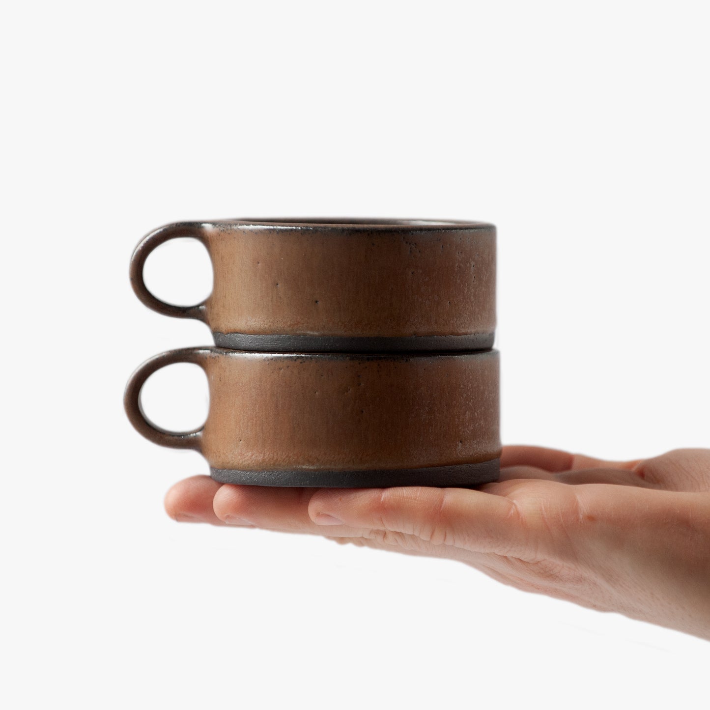 espresso cup in chocolate brown