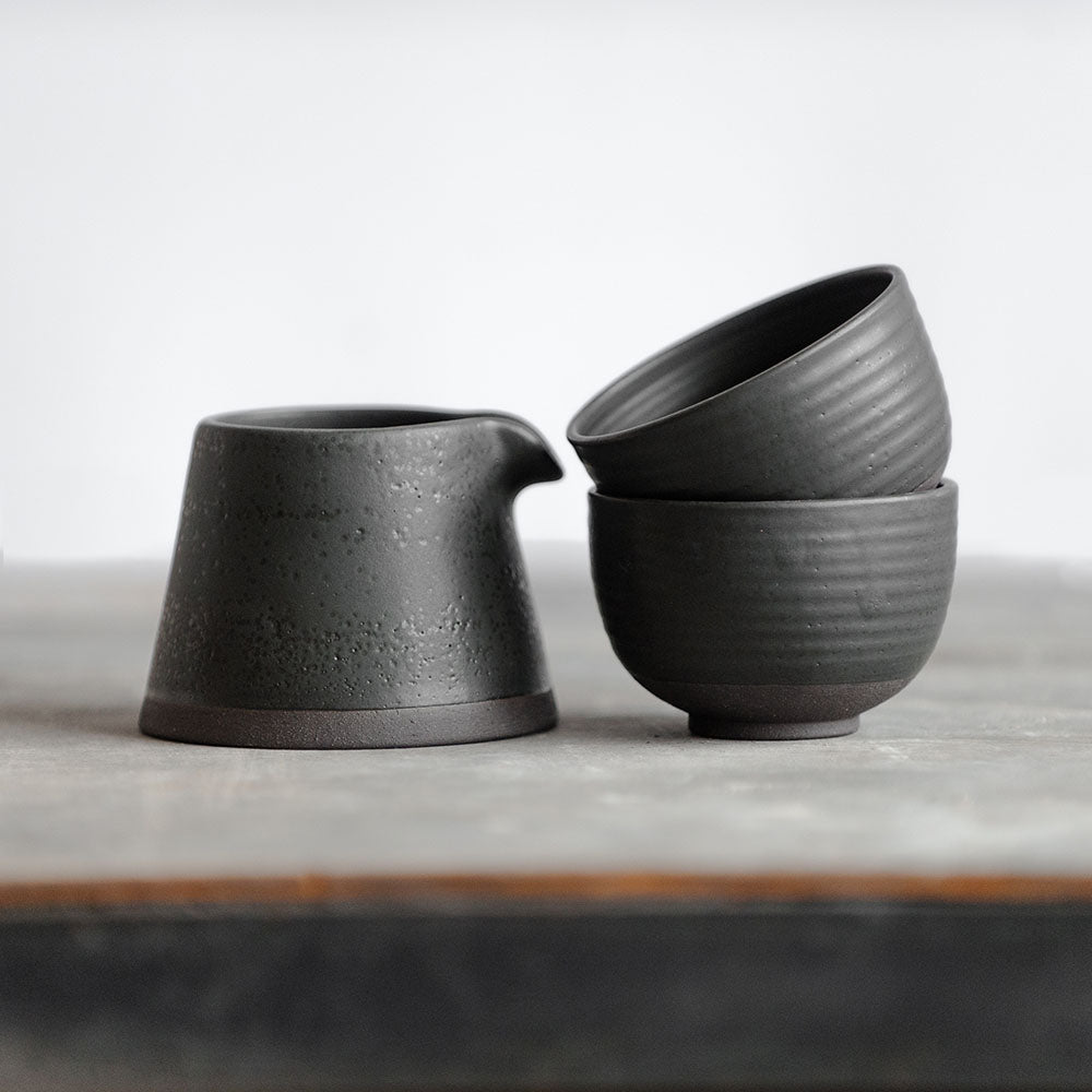 creamer or milk jug in total black