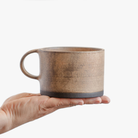 coffee or tea mug in dark beige