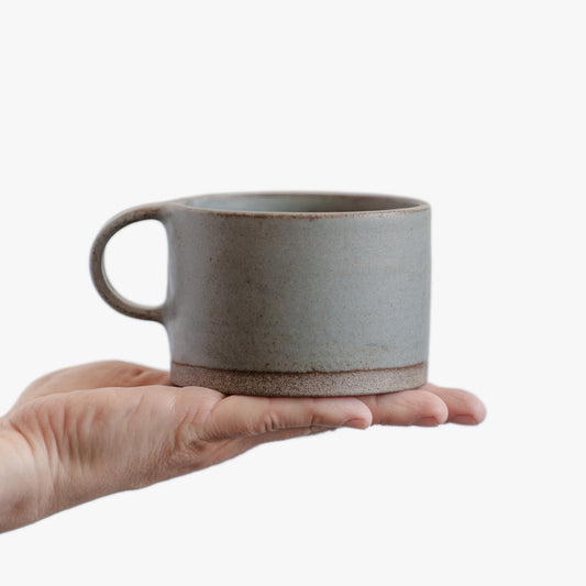 coffee or tea mug in grey-blue