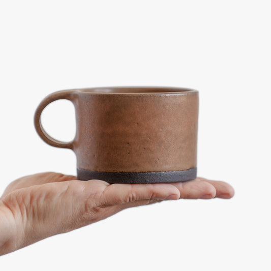 coffee or tea mug in chocolate brown