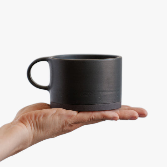 coffee or tea mug in total black
