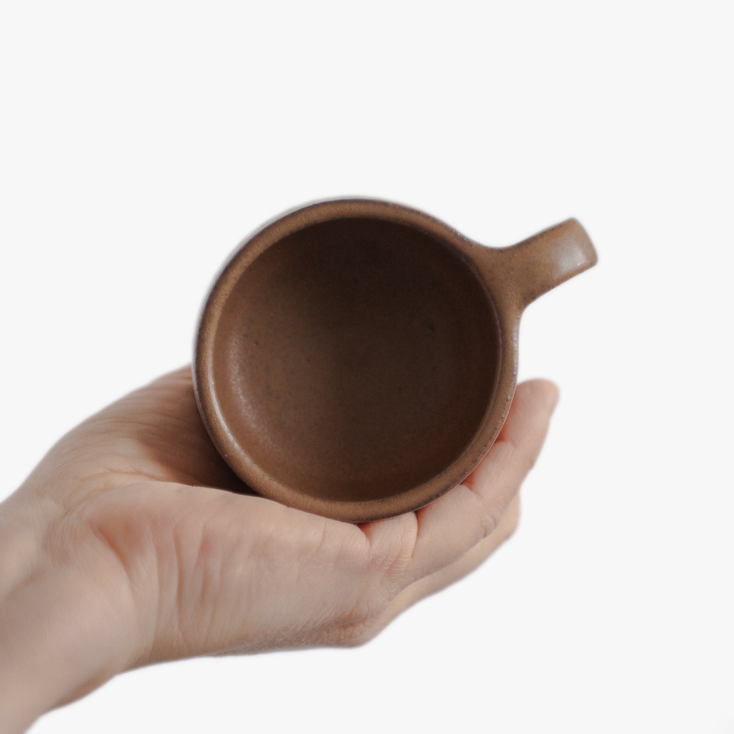 espresso cup in chocolate brown